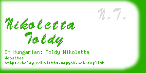 nikoletta toldy business card